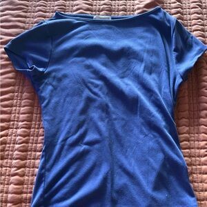 Stylish Blue Short Sleeve Women's Tee
